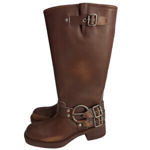 Dwarves Tall Brown Leather Riding Boots Women’s Size 8.5